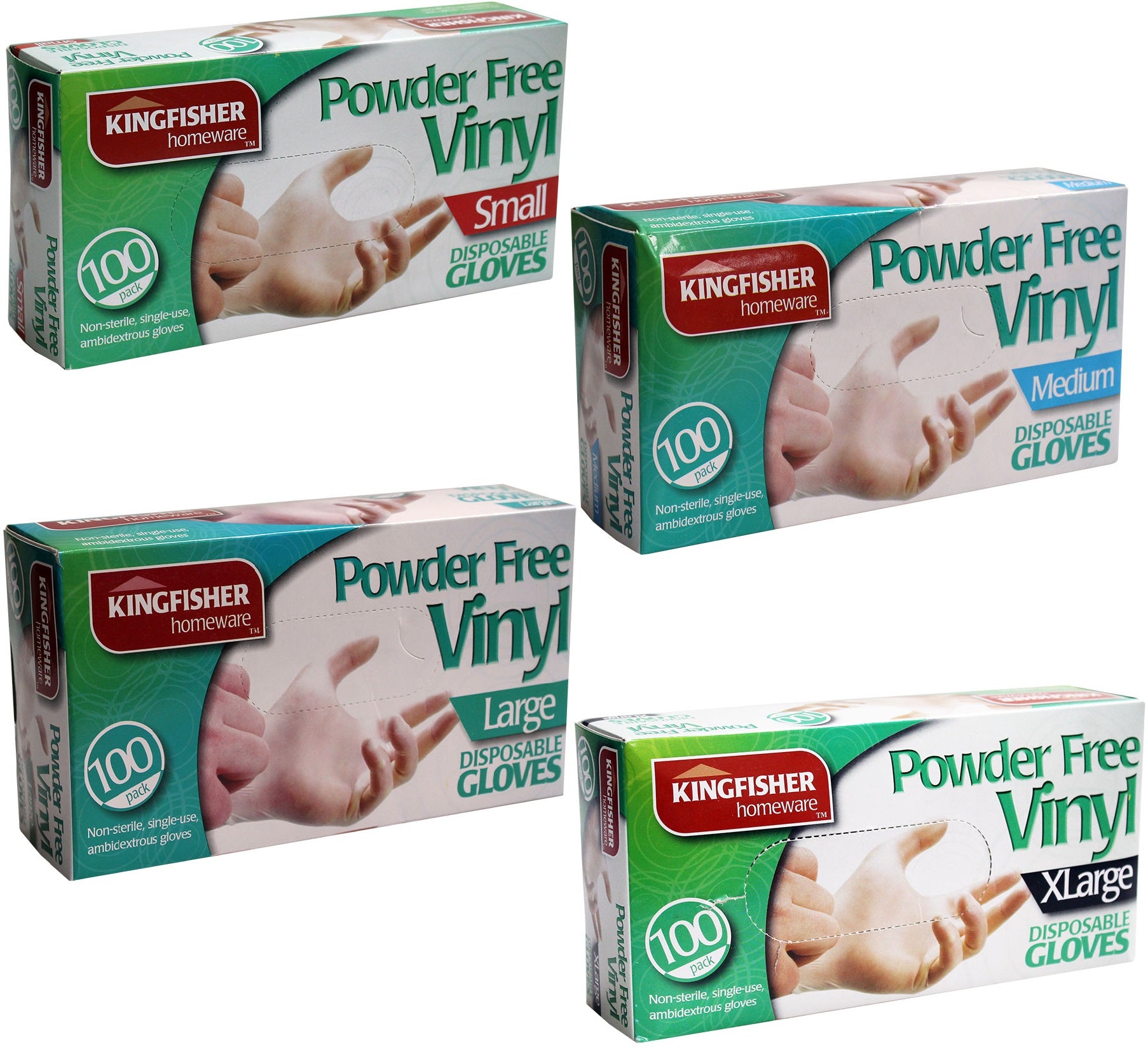 100 Vinyl Gloves Medical Disease Germs Powder Free Protection Hygiene Disposable 100 Vinyl Gloves Medical Disease Germs Powder Free Protection Hygiene Disposable